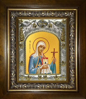 Икона Нина просветительница Грузии, в деревяном киоте