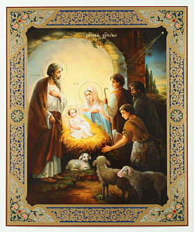 Икона на оргалите №1 30х40 двойное тиснение, Праздники №2 (к-т 13 шт) Праздники 2