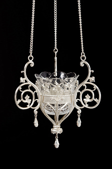 Лампада подвесная №43 литье / серебрение