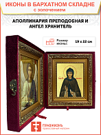 Икона "Аполлинария", св. прп., с золочением поталью, 10А7-УЛ Икона "Аполлинария", св. прп., с золочением поталью, 10А7-УЛ