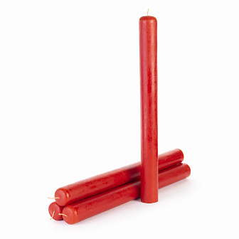 Свеча формовая столбик (35см, D35, 15ч), КРАСНАЯ