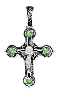 Нательный крестик из серебра православный