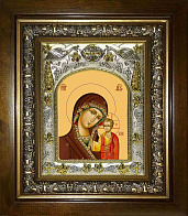 Икона Казанская икона Божией Матери, в деревяном киоте