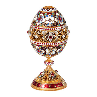 Яйцо пасхальное №80 филигрань, эмаль, литье / золочение, серебрение Яйцо пасхальное №80 филигрань, эмаль, литье / золочение, серебрение