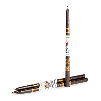 Свеча Иерусалимская Большая (26см, 4ч, 1шт), ЧЁРНАЯ