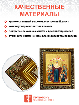 Икона Божией Матери "Всех Скорбящих Радость" с золочением поталью, 03010-УЛ