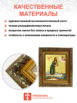 Икона "Алексий Человек Божий", св. прп., с золочением поталью, 09009-УЛ