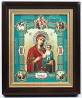 Икона Пресвятой Богородицы ИВЕРСКАЯ (КИОТ) с клеймами