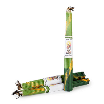 Свечи Иерусалимские Тонкие (26см, 0,75ч, 33шт), ЗЕЛЁНЫЕ