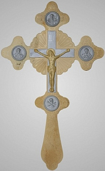 Фигурный напрестольный крест с золочение