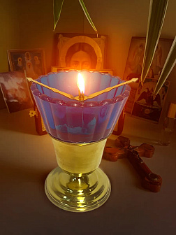 Набор для молитвы: лампада синяя, ладаница-паучок, ладан 10 гр, масло лампадное 0,3 л Набор для молитвы: лампада синяя, ладаница-паучок, ладан 10 гр, масло лампадное 0,3 л