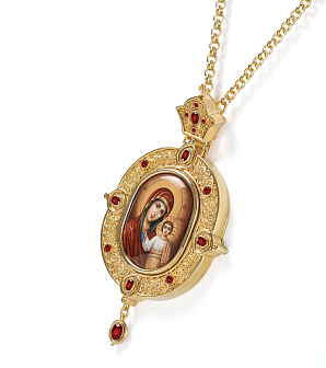 Панагия №197 / Фианиты / золочение