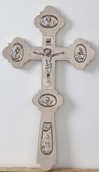 Крест напрестольный сложный малый из никеля