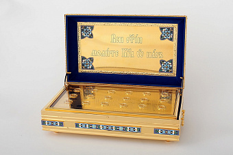 Ковчег для частиц святых мощей №2 эмаль гальванопластика золочение Ковчег для частиц святых мощей №2 эмаль гальванопластика золочение