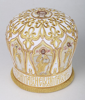 Митра №017 бархат вышитые иконы (9шт) а/м в футляре