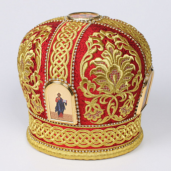 Митра №053 глазет красный Митра №053 глазет красный