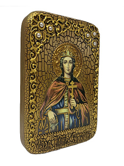 Икона ''Великомученица Екатерина'' ручной работы в футляре
