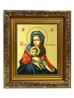 Икона Божией Матери "Милостивая" с золочением поталью, 03М1-УЛ
