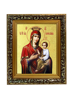 Икона Божией Матери "Скоропослушница" с золочением поталью, 03067-УЛ