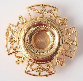 Мощевик для частиц святых мощей №16 золочение Мощевик для частиц святых мощей №16 золочение