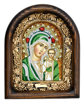 Казанская икона Пресвятой Богоматери с натуральными камнями