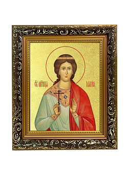 Икона "Марина (Маргарита) Антиохийская", св. вмц., с золочением поталью, 10036-УЛ