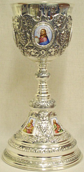 Потир 2.0л 8-финифтей, чеканка серебро (УИН)