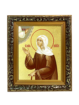 Икона "Ксения Петербуржская", св. блаж., с золочением поталью, 10026-УЛ Икона "Ксения Петербуржская", св. блаж., с золочением поталью, 10026-УЛ