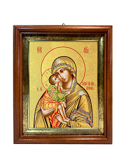 Икона Божией Матери "Донская" с золочением поталью, 03018-УЛ