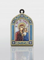 Подвесная икона на шнурках с ликом Казанской Богородицы
