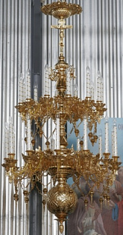 Паникадило 2 яруса 25 свечей золочение Паникадило 2 яруса 25 свечей золочение