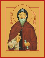 Икона с золочением ''Александр Константинопольский святой преподобный''