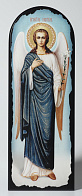 Икона на МДФ 18х50 арочная, объёмная печать, лак Архангел Гавриил