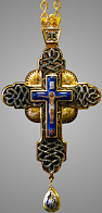 Наперсный крест с серебрением и позолотой