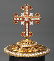 Крест на митру №5 эмаль / золочение
