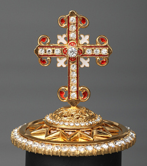 Крест на митру №5 эмаль / золочение