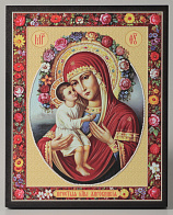 Икона на доске 13х15 объёмная печать, лак Жировицкая БМ Икона на доске 13х15 объёмная печать, лак Жировицкая БМ