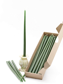 Свеча формовая интерьерная D15 (35см, 8ч), ЗЕЛЕНАЯ