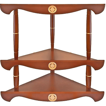 Полка для икон деревянная трехъярусная угловая