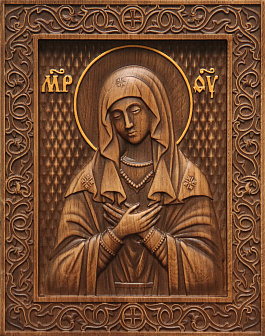 Икона резная Умиление