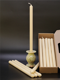 Свеча формовая №4 (37см, 8ч), БЕЛАЯ