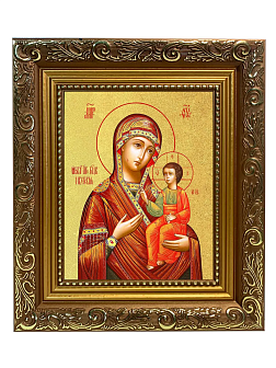 Икона Божией Матери "Иверская" с золочением поталью, 03029-УЛ