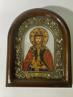 Икона именная Роман Рязанский Благоверный Князь 125 17 см Литография A-0061-1_YAP