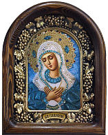 Икона ''Богородица Умиление'' из бисера