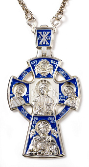 Крест наперсный №186 эмаль серебрo (УИН)