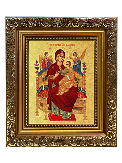 Икона Божией Матери "Всецарица" с золочением поталью, 03011-УЛ