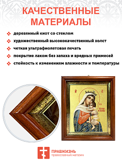 Икона Божией Матери "Отчаяных Единая Надежда" с золочением поталью, 03055-УЛ