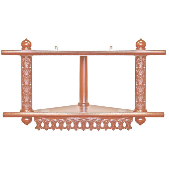 Полка для икон 2-х ярусная угловая средняя навесная