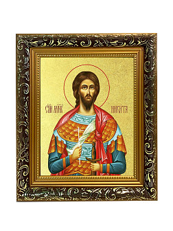 Икона "Никита Готфский (Константинопольский)", св. вмч., с золочением поталью, 09Н6-УЛ