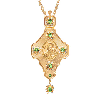 Панагия №106 литьевой лик, гильяш / золочение